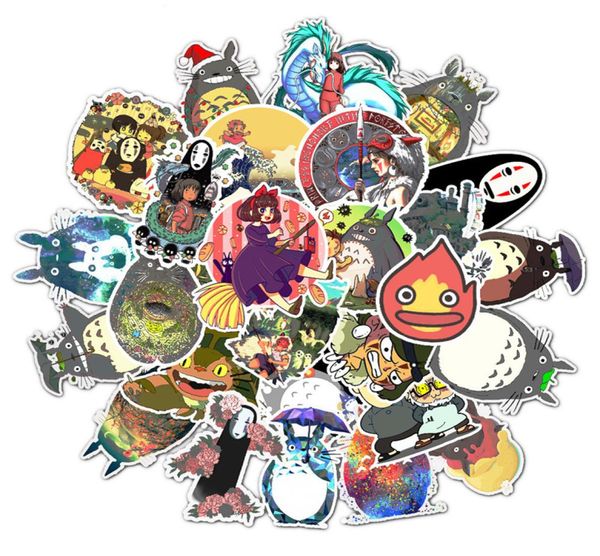 50 HAYAO MIYAZAKI ANIME Autocollants Wish Explosion Graffiti Autocollants Trolley Suitcase Guitar Stickers6516428