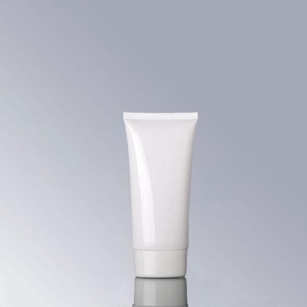 50 ml / g Tubes cosmétiques en plastique vides blancs Bouteilles d'emballage de crème pour les mains nettoyant pour le visage clair LX1290