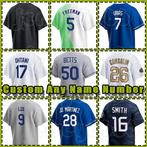 50 maillots Mookie Betts 22 Clayton Kershaw Baseball 5 Freddie Freeman Martinez Shohei Ohtani Dodgers 16 Will Smith Jackie Robinson James Outman Bobby Miller Heyward