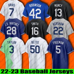 50 Mookie Betts Freddie Freeman Baseball Jersey Chris Taylor Julio Urias Clayton Kershaw Maillots Gavin Lux Will Smith David Price Jackie Robinson Miguel Vargas bnm