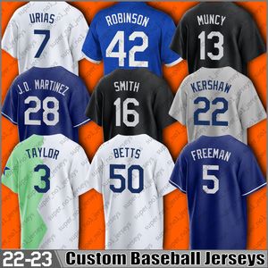 50 Mookie Betts Freddie Freeman Baseball Jersey Chris Taylor Julio Urias Clayton Kershaw Maillots Gavin Lux Will Smith David Price Jackie Robinson Walker Buehler xcv