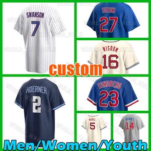 27 Seiya Suzuki Jersey 7 Dansby Swanson Baseball 2 Nico Hoerner Chicagos 23 Ryne Sandberg Ernie Banks 1 Nick Madrigal Andre Dawson Cubs Christopher Morel Miguel Amaya