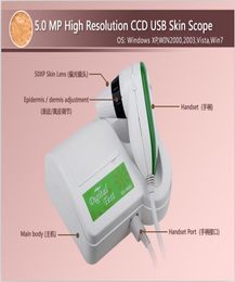 50 MP LED Illuminator Hoge resolutie CCD USB Skin Hair Digital Test Scanner Diagnose Analyzer Detector2646739