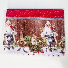 50% korting 7 stijlen Xmas Decoraties Nieuwe Kerst Tafelkleed Kerst Cartoon Polyester Tafelkleed Wasbaar 150 * 180cm Feestelijk Kerst Tafelkleed