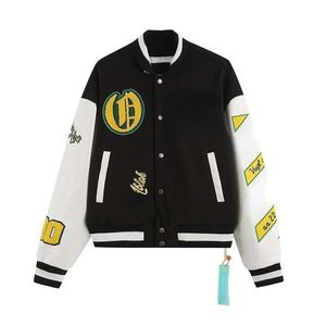 50% korting op honkbaljack heren dames varsity jassen designer jasje klassiek geborduurd sweatshirt herenvest jas zwart wit stiksel wollen jassen