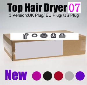 Haardroger HD07 HD08 Professionele salongereedschappen Föhnwarmers Heat Super Speed US/UK/EU -plugblauw