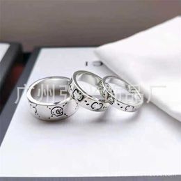 50% di sconto designer gioielli braccialetto collana anello Sterling elfo cranio coppia fantasma ANELLO 925 anello coppia marea
