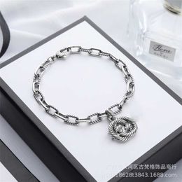 50% de réduction bijoux de créateur bracelet collier bague 925 motif de torsion imbriqué vieux fil hommes femmes amoureux Bracelet
