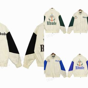 50 de descuento ~ Rhude et Fashion Street Abrigo de manga larga con cuello alto de Hip Hop para hombre Abrigos deportivos multicolores Ropa Tamaño chaqueta rhudecoat