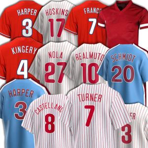 50 Orion Kerkering Baseball Jersey Trea Turner Nick Castellanos Zack Wheeler Seranthony Dominguez Brandon Marsh J.T.Realmuto Alec Bohm José Alvarado