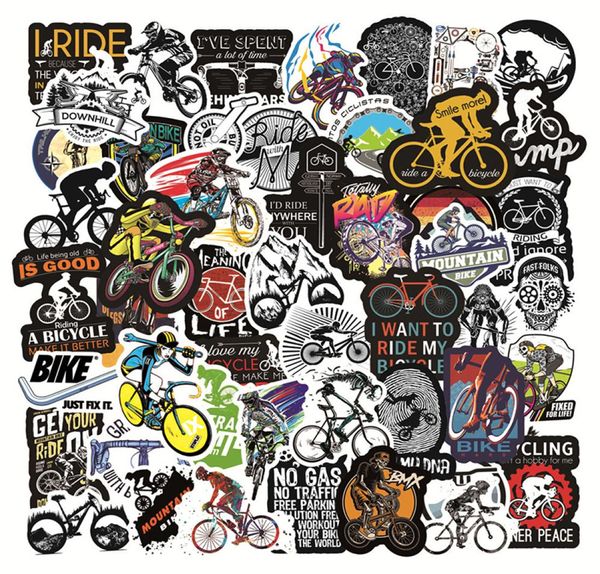 50 autocollants graffiti pour vélo tout-terrain de montagne en plein air, bagages, moto, boîtier de chariot, compte à main, étanche, bricolage, 6751540