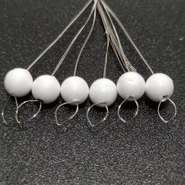 Lot de 50 flotteurs de pêche ronds blancs 00 0 1 2 3 4 5, matériel de carpe en forme de boule, 5mm 15mm, Bobber en mousse 00084 231229