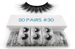 50 paires de cils de vison entiers en vrac cils 3d moelleux 100 cruauté naturelle longue extension de faux cils maquillage cilios5977290