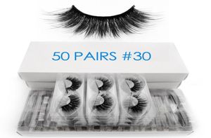 50 paar hele nertsenwimpers bulk pluizige 3d wimpers 100 wreedheid natuurlijke lange valse wimperverlenging make-up cilios5977290