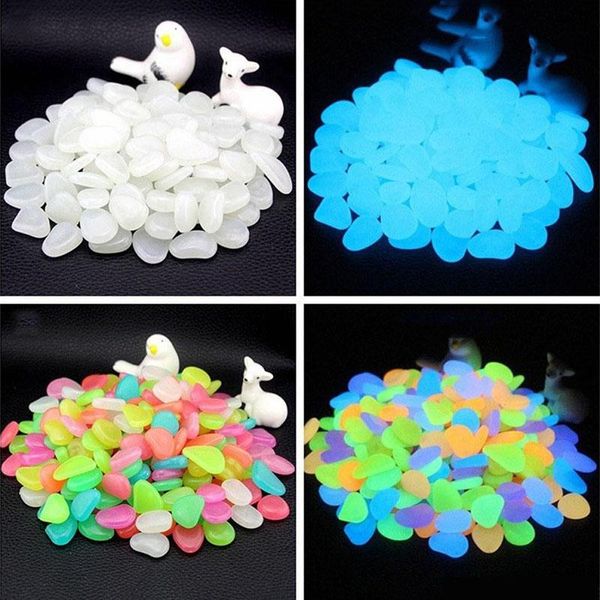 50 pc/pack pierre lumineuse Fluorescent Aquarium galets Aquarium décoration de jardin pierre lumineuse livraison gratuite