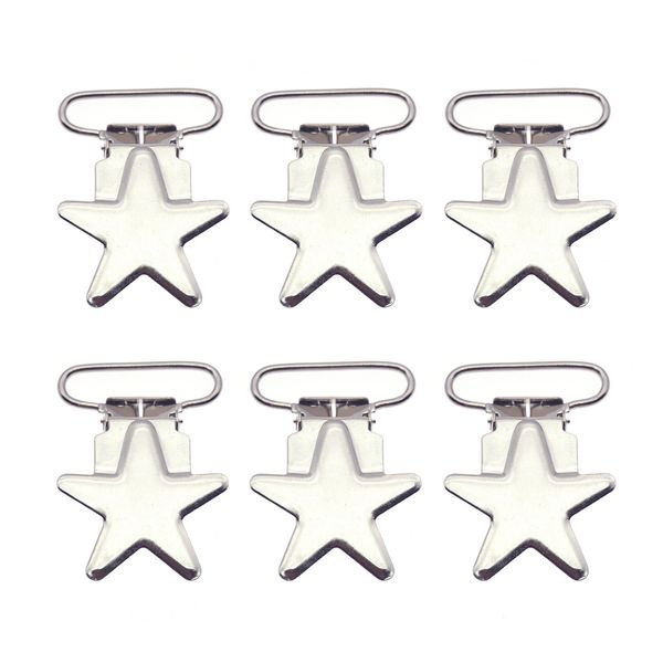 50 pcs 1 25 mm en argent de couleur étoile en forme de bébé clips de bébé