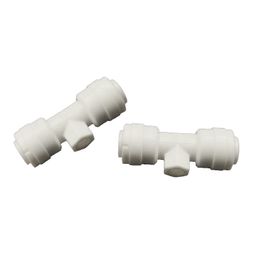 50 pcs 1/4 pulgadas de hilo de conector de tee hembra para el rociador de jardín Fog Machine System 10 - 24 UNC