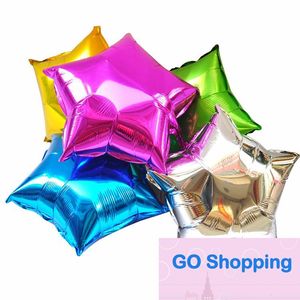 50 Uds. Globo de lámina de helio con forma de estrella de 10 pulgadas, decoraciones de globos para fiestas navideñas mezcla de colores simples