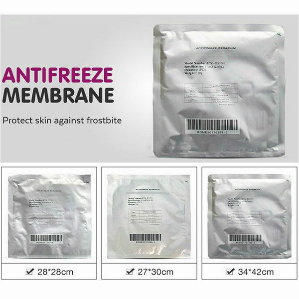 Accessoires pièces 50 pièces 100% effet prix le plus bas Membrane antigel 27X30Cm 34X 42Cm 28X28Cm Membrane antigel Cryo Pad pour cryolipolyse