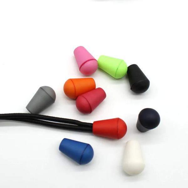 50 pcs 14 mm Ends Bell Stopper avec verrouillage de couvercle Clip à bascule en plastique coloré