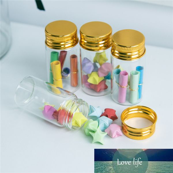 Petites bouteilles en verre avec bouchon à vis doré, 30x60x21mm, 50 pièces, bocaux vides de 25ml, conteneurs, bouteilles étoiles de souhait, DIY