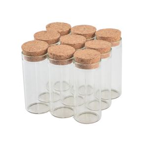 50 pcs 30x70 mm 30ml Bouteilles en tube de verre à fond plat avec bouchons en liège ing Stars Flacons décoratifs vides thé parfumé Little Jars 201125