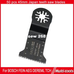 50 stks 45 mm precisie japan tanden oscillerende multifunctionele elektrische gereedschap zaagblad voor AEG, FEIN, Dremel, TCH etc, gratis verzending