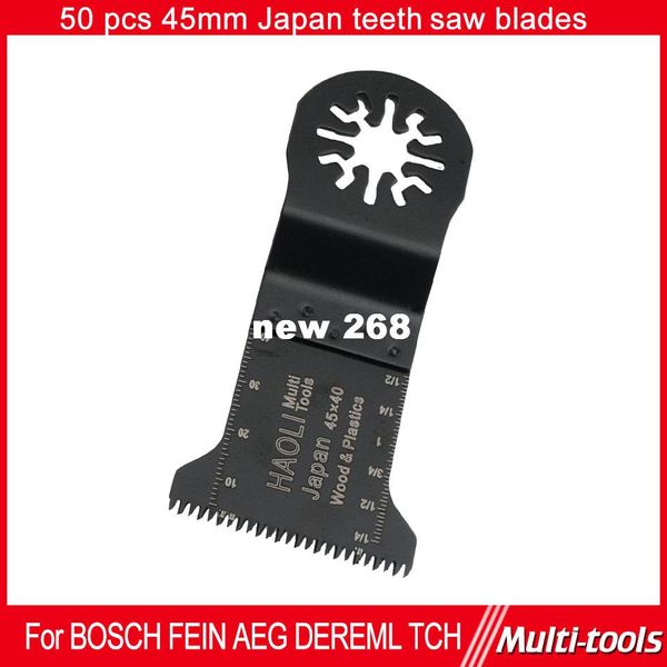 50 Uds 45mm precisión Japón dientes oscilante herramienta eléctrica multifunción hoja de sierra para AEG, Fein, Dremel, TCH, etc., envío gratis