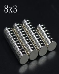 50 stuks 8x3 Neodymium magneet 8mm x 3mm N35 NdFeB ronde super krachtige sterke permanente magnetische imanes Disc1818794