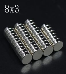 50 stuks 8x3 Neodymium magneet 8mm x 3mm N35 NdFeB ronde super krachtige sterke permanente magnetische imanes Disc4210851