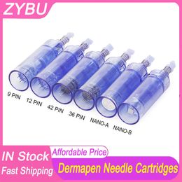 50 Pcs 9/12/24/36/42 pins Nano Naald MTS Cartridges Voor Elektrische Derma pen Auto Microneedling Systeem Huidverzorging Meso Therapie Dr. pen A1