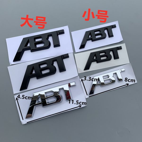 50 pcs ABT Logo Emblème Autocollant Botte Arrière Badge Noir RS4 RS5 SQ8 A8L S6 A4 Q5