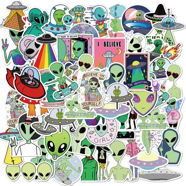 50 PCS Stickers Alien | Autocollants en vinyle imperméables d'OVO