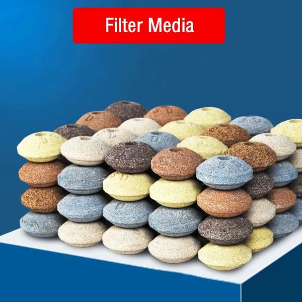 50 PCS Filtro de acuario Media biocerámica sal sal de agua fresca de agua dulce accesorios de filtración de pescado 240321