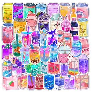 50 pc's boba thee stickers bubble thee parelmelk sticker vinyl waterdichte laptop bumper water flessen computer volwassenen kinderen tieners l50-348