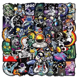 50 STKS Heldere Astronauten en Ruimte Thema Kleurrijke graffiti Stickers voor DIY Bagage Laptop Fiets Stickers Decals Groothandel