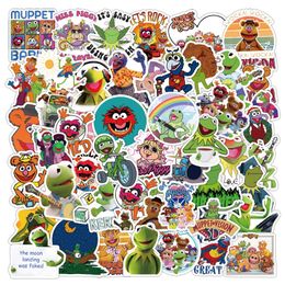 50 PCS Cartoon Muppets Graffiti Stickers Anime Schurft Kermit de Kikker Waterdicht Verwijderbare Bagage Notebook Scooter Koelkast Telefoon DIY Sticker Kinderen Paster Speelgoed