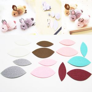 50 pc's oor vorm vilt stof diy ambachten voor kinderen handgemaakte viltgarland bloemen dieren speelgoed haarclips hoofddeksel decor accessoires