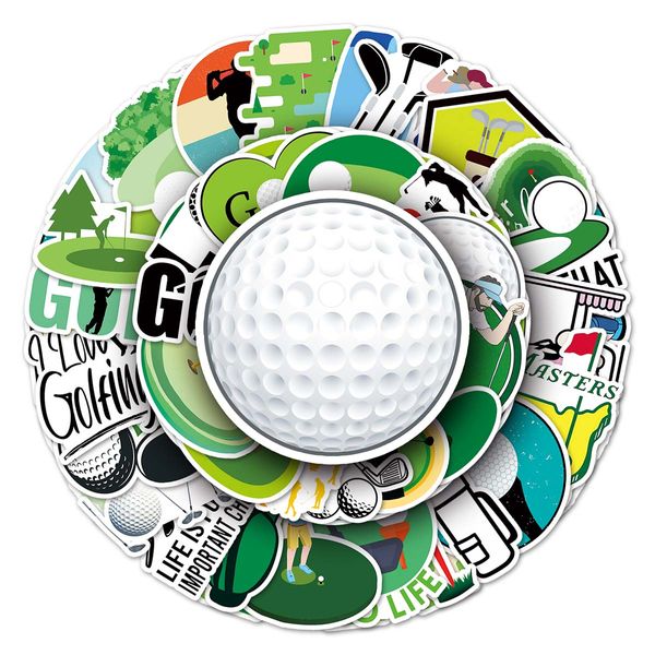 50 stks golfsticker PVC sport waterdichte decoratie mobiele telefoon skateboard auto dagboek mode