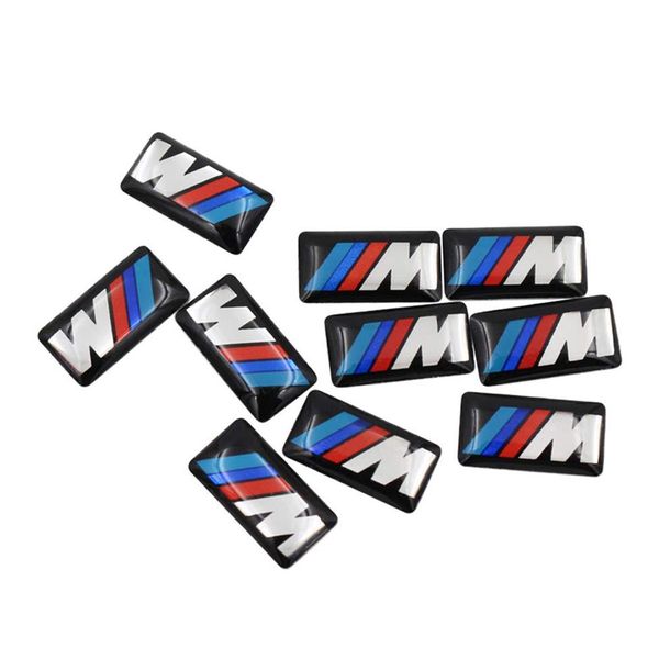 50 PCS LOT Badge de roue de véhicule de voiture M Sport 3D Emblème Autocollant Stickers Logo Pour BMW M Série M1 M3 M5 M6 X1 X3 X5 X6 E34 E36 E6 Voiture S249c