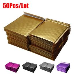 50 STUKS Lot Verschillende Specificaties Gold Plating Papier Bubble Enveloppen Tassen Mailers Gewatteerde Envelop Bubble Mailing Bag363I