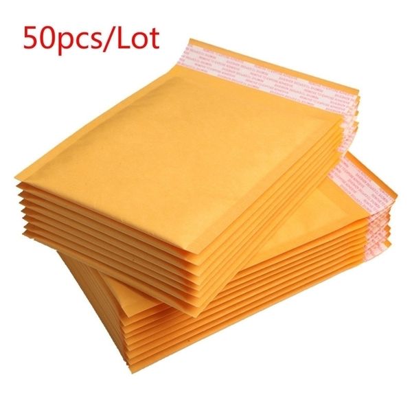 50 PCSLot Kraft Paper Mailers Bubble lopes Bolsas Acolchadas lope con bolsa de correo Y200709