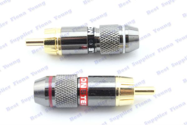 50 pcs \ lot Droite RCA Mâle Connecteur 6.5 \ 6.3mm Nouvelle Haute Qualité Audio Vidéo pour Haut-Parleur Câble Amplificateurs Livraison Gratuite