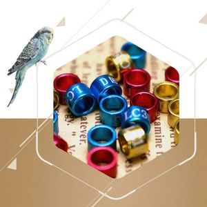 50 pièces mélange couleur jambe volaille oiseau perroquet Clip anneaux bande pied anneau fournitures appareils tourtereaux signe 231225