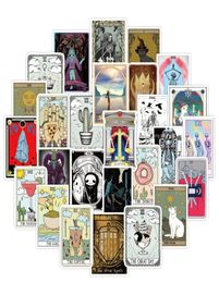 50 pc's gemengde auto -stickers tarot Divination voor skateboard laptop koelkast helm kussen fietsfiets motorfiets ps4 notebook gitaar pvc7626783