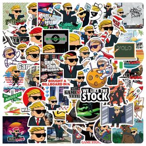 50 PCS Mixte Graffiti Planche À Roulettes Autocollants Drôle WallStreet Stock Pour Voiture Ordinateur Portable Réfrigérateur Casque Pad Vélo Vélo Moto PS4 Livre Guitare Pvc Decal