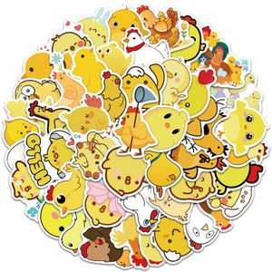 50 PCS Mixte Graffiti Planche À Roulettes Autocollants Mignon Jaune Poulet Animaux Pour Voiture Ordinateur Portable Réfrigérateur Casque Pad Vélo Vélo Moto PS4 Livre Guitare Pvc Decal