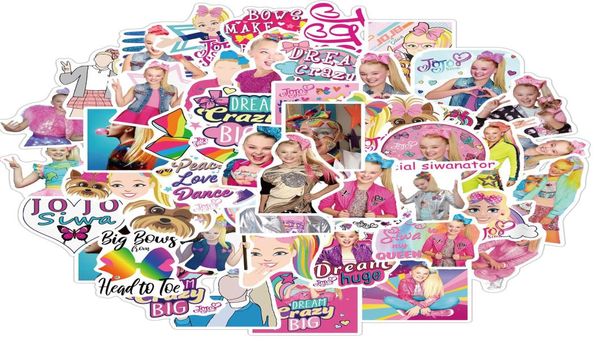 50 PCS Mixte JOJO Siwa Graffiti Kateboard Autocollants Pour Voiture Ordinateur Portable Réfrigérateur Casque Pad Vélo Vélo Moto PS4 livre Guitare Pvc De4712826