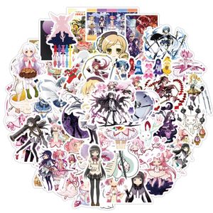 50 PCS Mixte Magical Girl Madoka Animation Skateboard Autocollants Pour Voiture Ordinateur Portable Réfrigérateur Casque Pad Vélo Vélo Moto PS4 Livre Guitare Pvc Decal