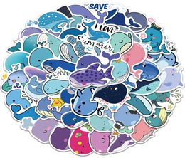 50 PCS Mixte Sans Répétition Graffiti skateboard Autocollants Bande Dessinée baleine Animaux Pour Voiture Ordinateur Portable Réfrigérateur Casque Pad Vélo Vélo Motorcy5343391